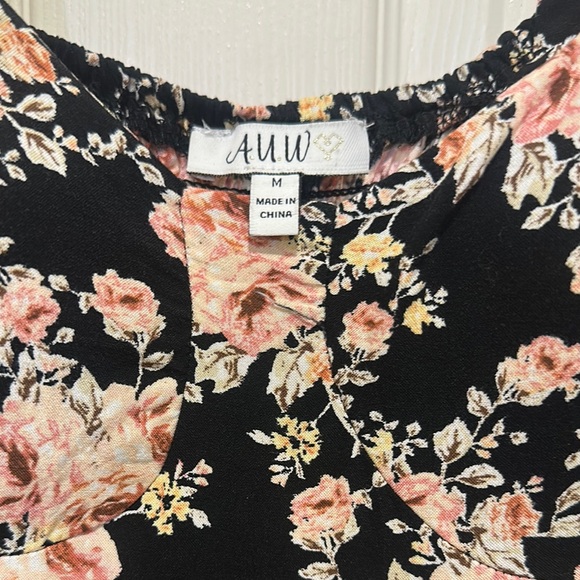 Black and Pink Sleeveless Spaghetti Strap Midi Sundress - Picture 3 of 10